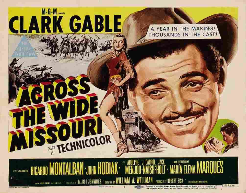 Across the Wide Missouri 08 film star poster A4 Photo Print