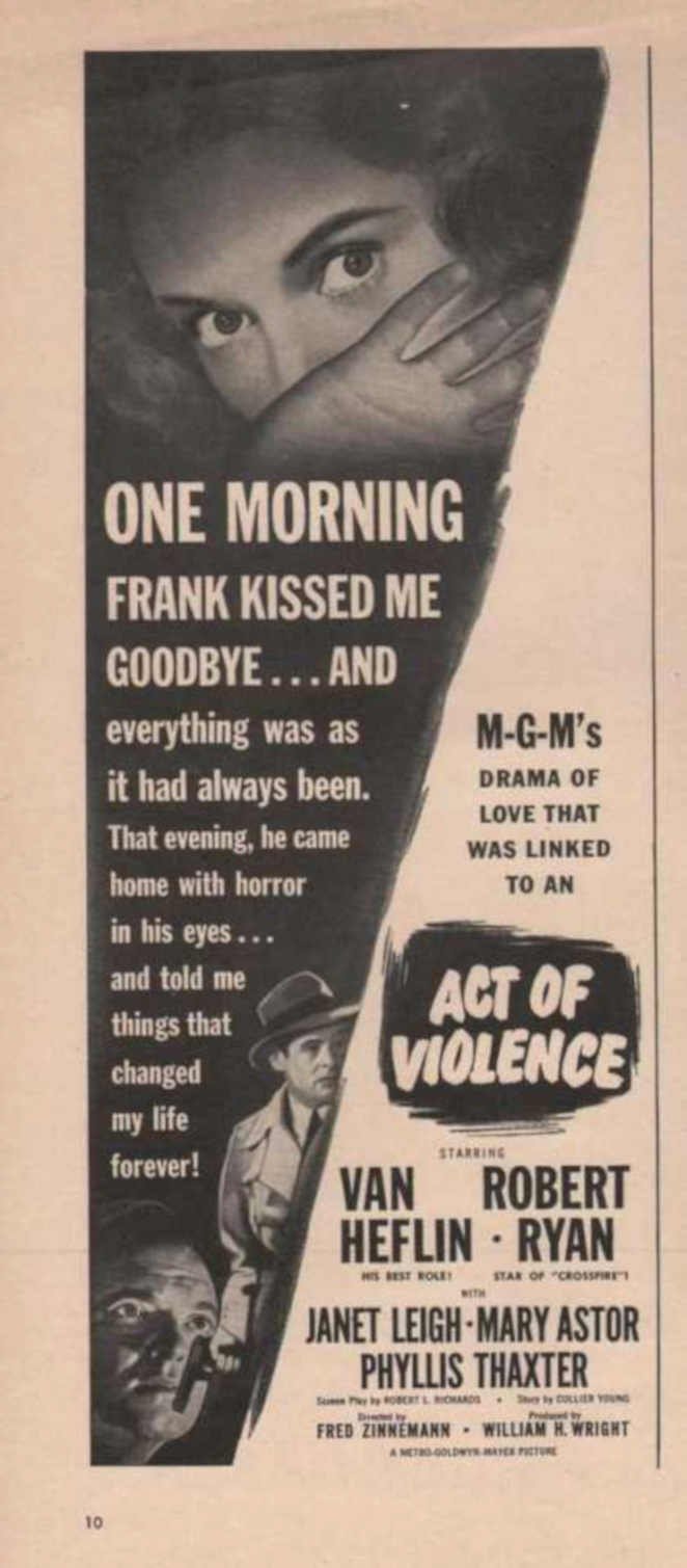 Act Violence Heflin Vintage Retro Advert Ads A4 Photo Print