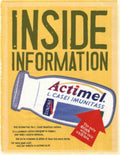 Actimel Casei Info Vintage Retro Advert Poster A4 Photo Print