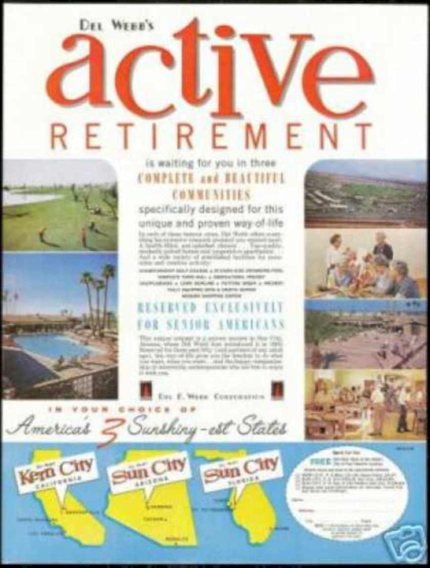 Active Retirement Communities Vintage Retro Advert Ads A4 Photo Print
