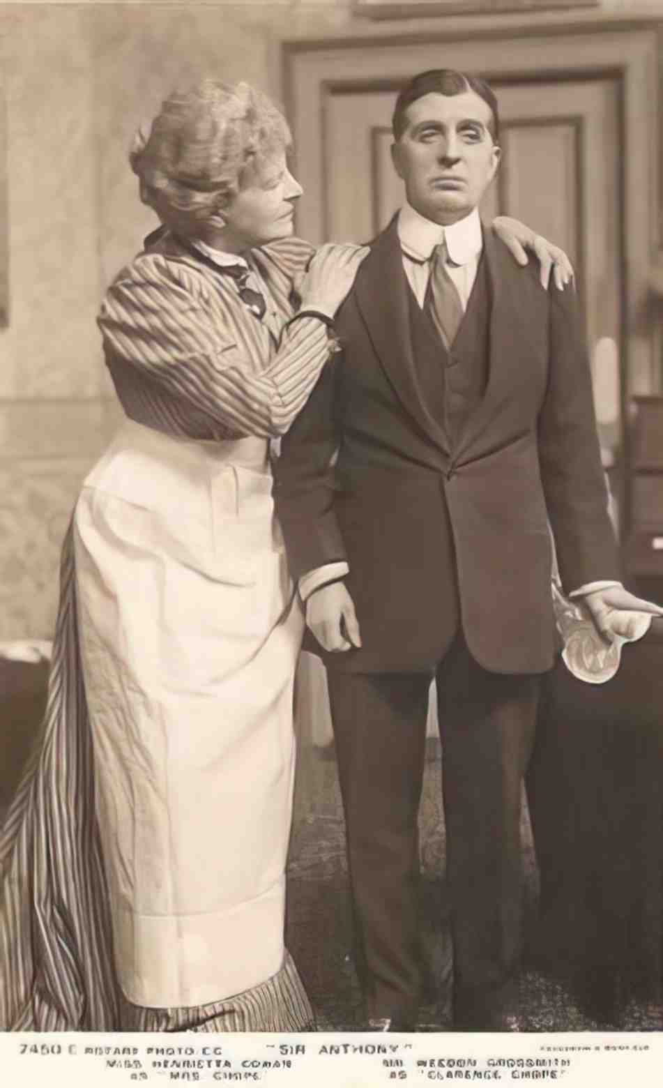 Actors Henrietta Cowan and Weedon Grossmith Vintage A4 Photo Print