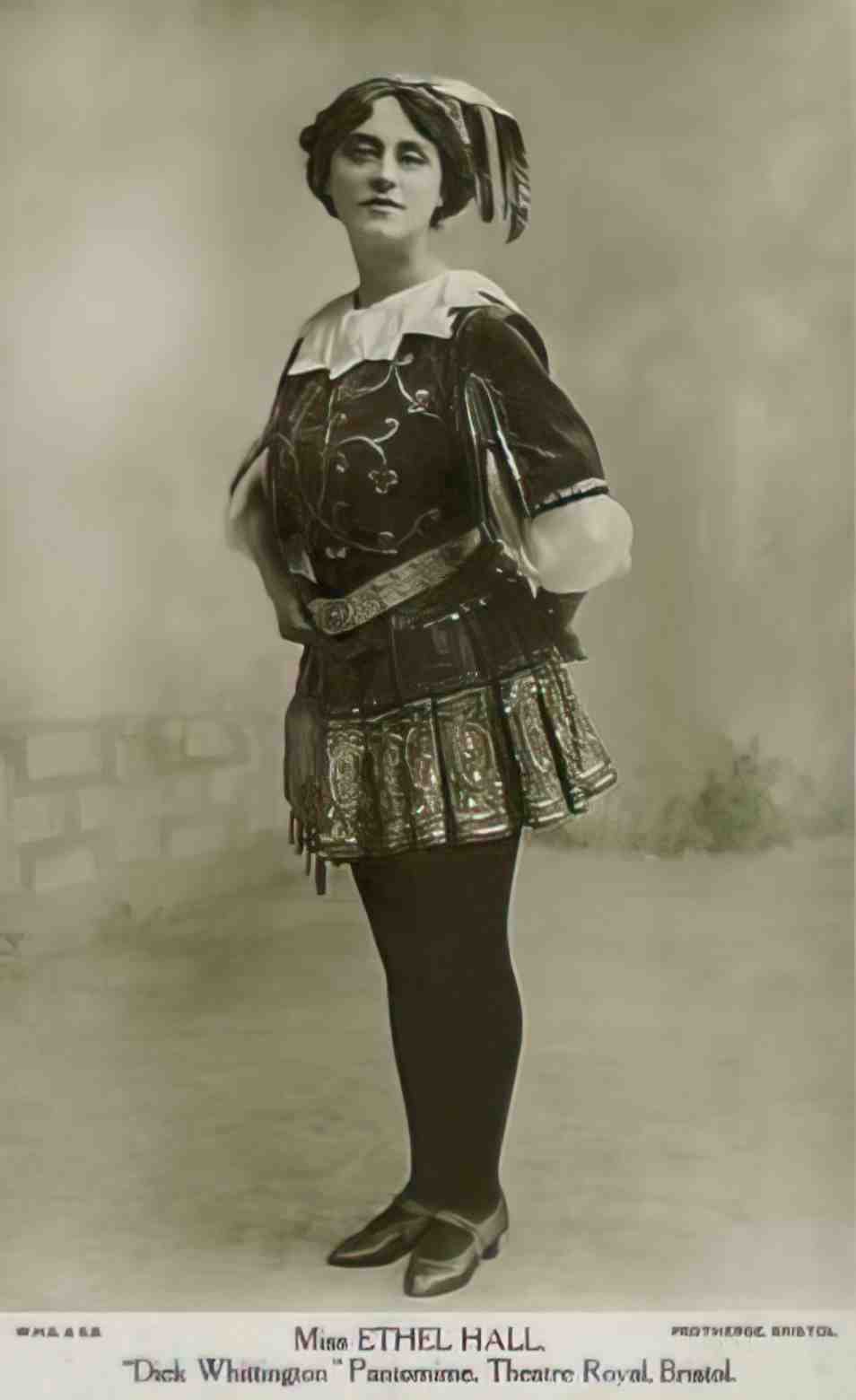 Actress Ethel Hall in Dick Whittington Vintage A4 Photo Print