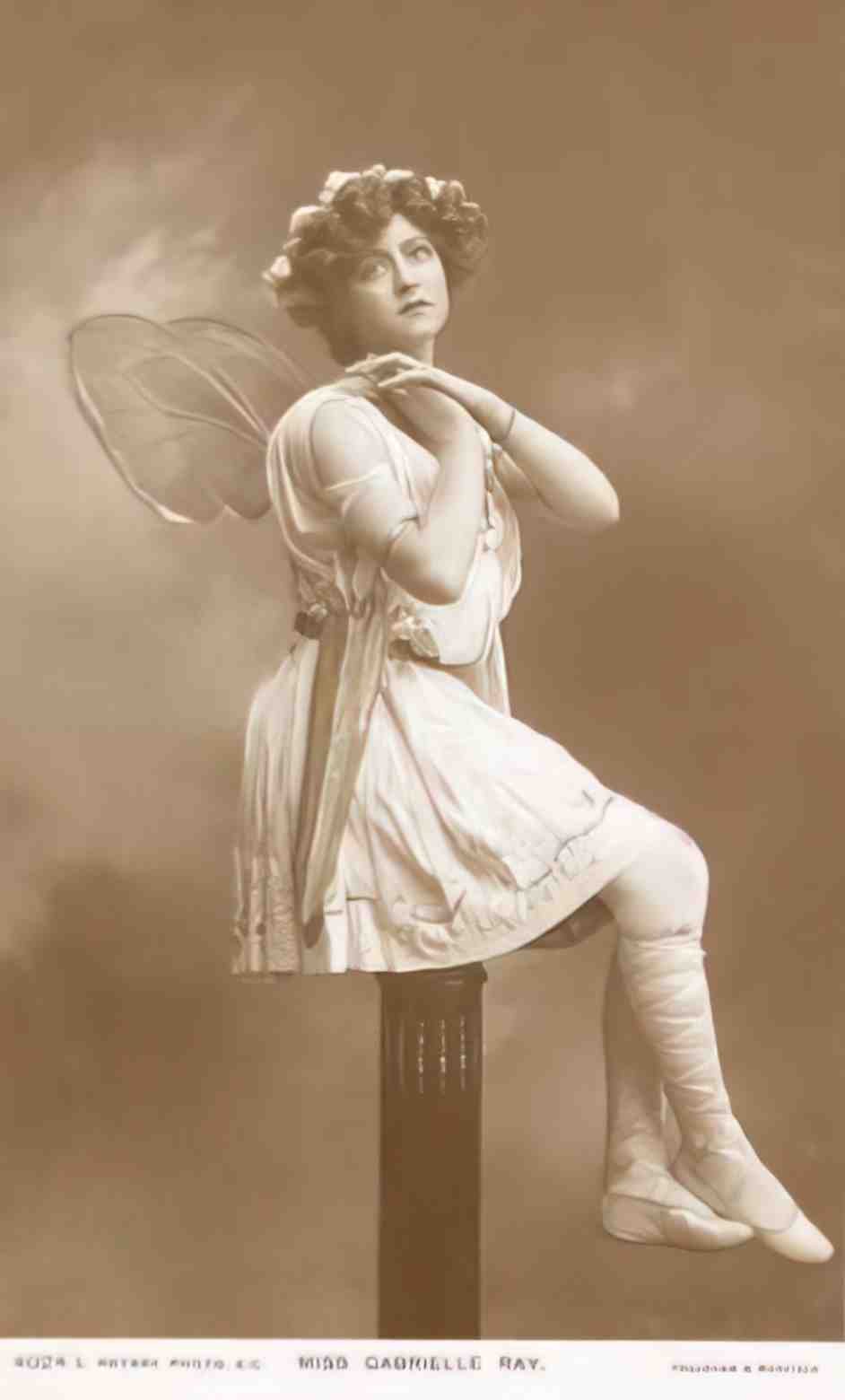 Actress Gabrielle Ray with wings Vintage A4 Photo Print