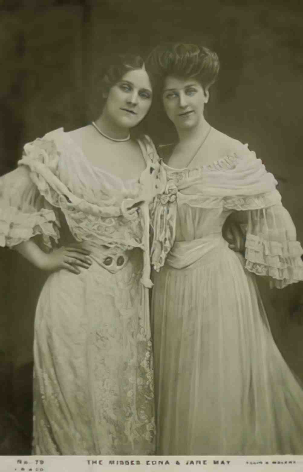 Actresses Edna May and Jane May Vintage A4 Photo Print