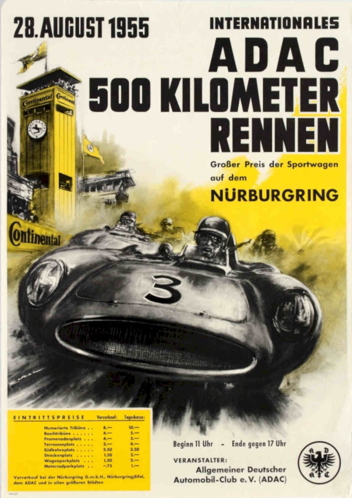 Adac Nuerburgring Race 2 Vintage Retro Advert Poster A4 Photo Print