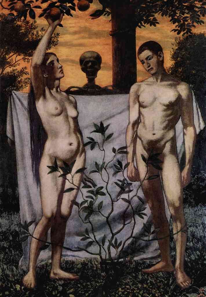 Adam And Eve Hans Thoma Symbolism A4 Photo Print