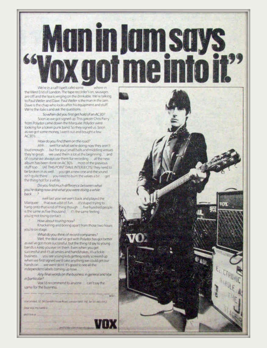 Adam Ant Vox Vintage Retro Advert Poster A4 Photo Print