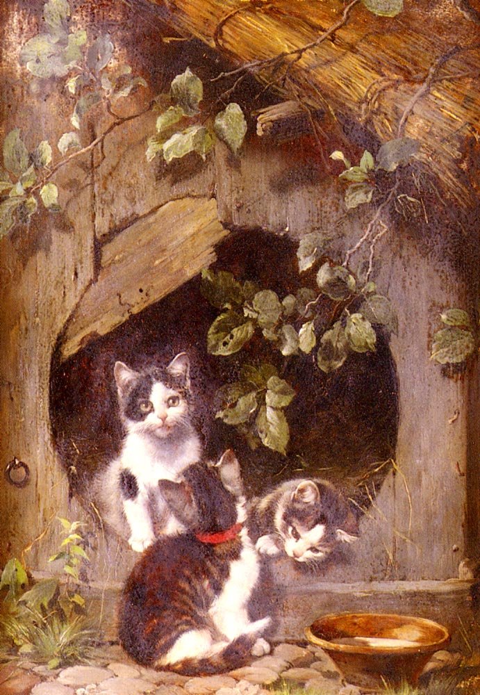 Adam Julius Playful Kittens Art A4 Photo Print