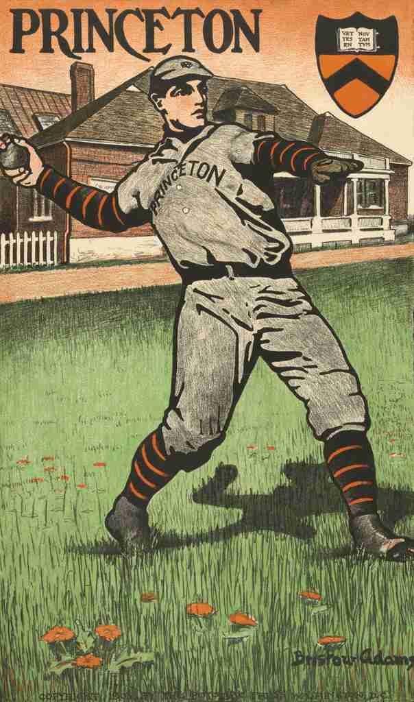Adams Bristow 1875 1956 Poster c1903 Princeton baseball player A4 Photo Print