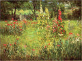 Adams John Ottis Hollyhocks and Poppies The Hermitage Art A4 Photo Print