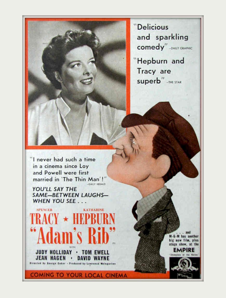 Adams Rib 1949 Vintage Retro Advert Poster A4 Photo Print