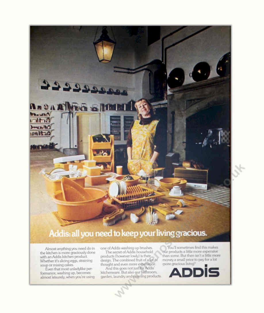 Addis Cleaning Products Vintage Retro Advert Poster A4 Photo Print