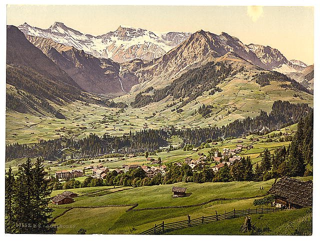 Adelboden general view Bernese Oberland Vintage A4 Photo Print