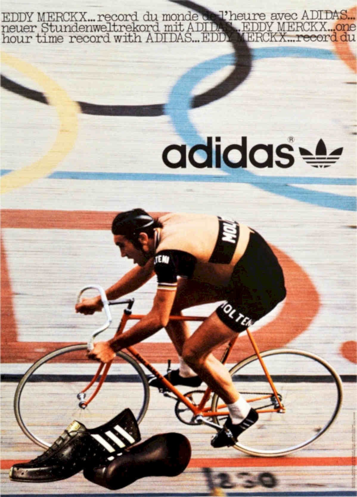 Adidas Merckx Time Vintage Retro Advert Poster A4 Photo Print