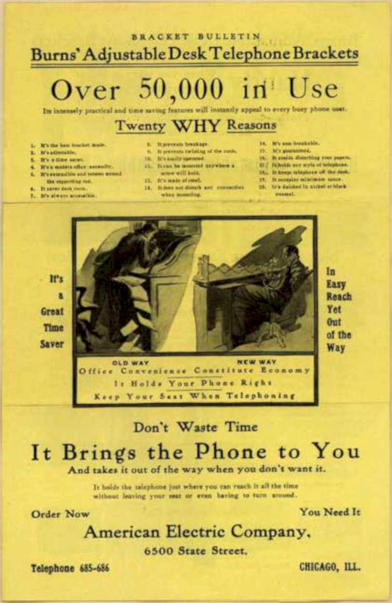 Adjustable Desk Telephone Vintage Retro Advert Ads A4 Photo Print