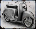 Adler 100 Scooter 01 Motorbike Vintage Aged A4 Photo Print