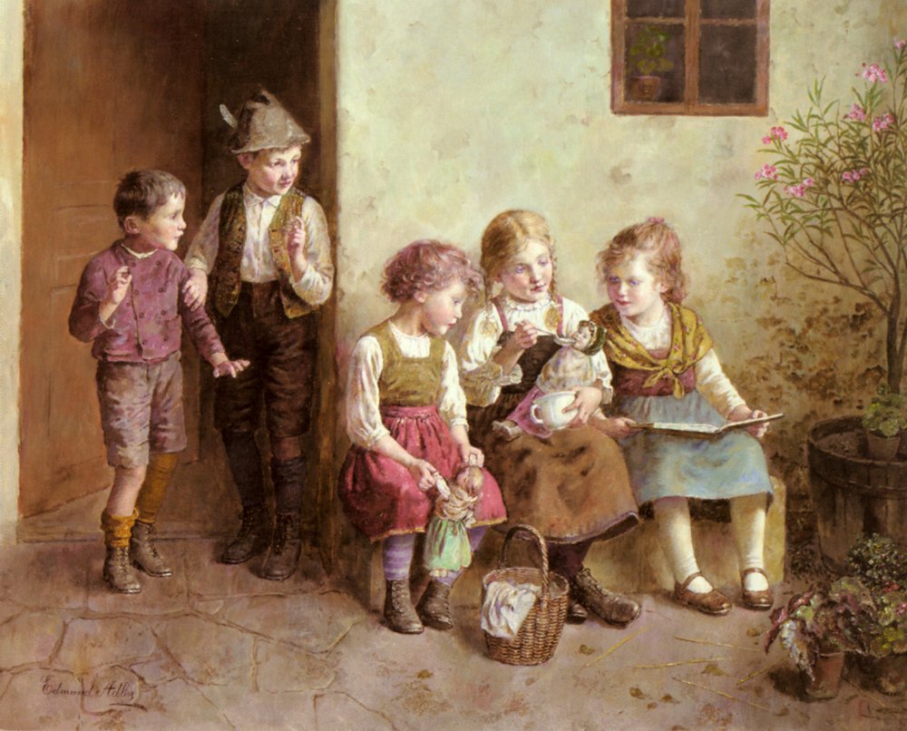 Adler Edmund Dolls Supper Art A4 Photo Print