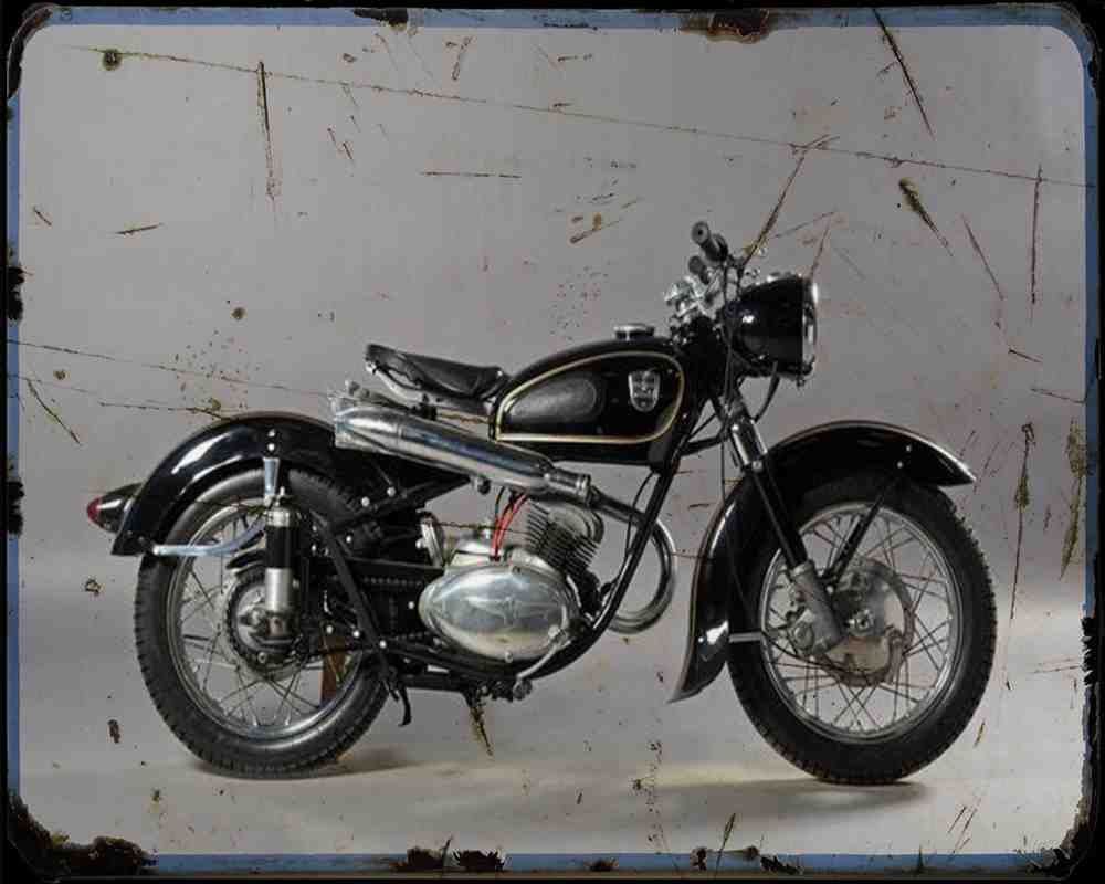 Adler Isdt 02 A4 Photo Print Motorbike Vintage Aged