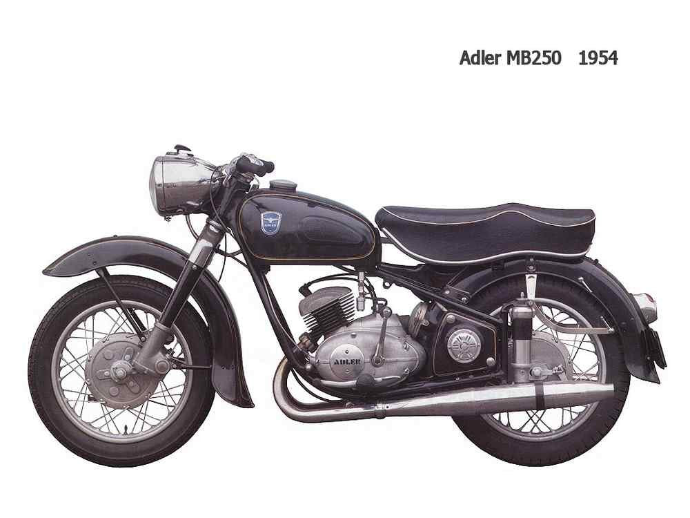 Adler MB250 1954 motorbike A4 Photo Print