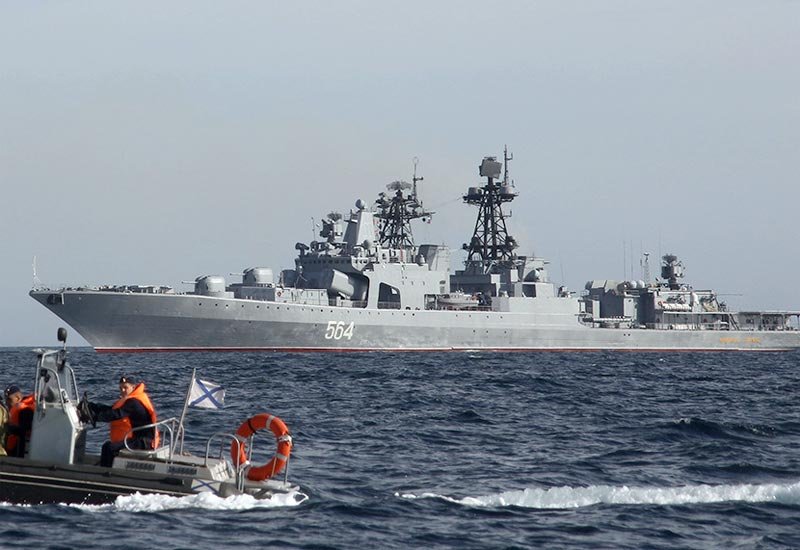 Admiral Tributs Antisubmarine Destroyer Warship Russia Military A4 Photo Print