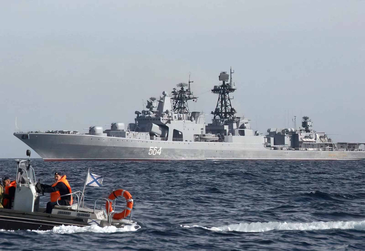 Admiral Tributs Antisubmarine Destroyer Warship Russia (2) Military A4 Photo Print