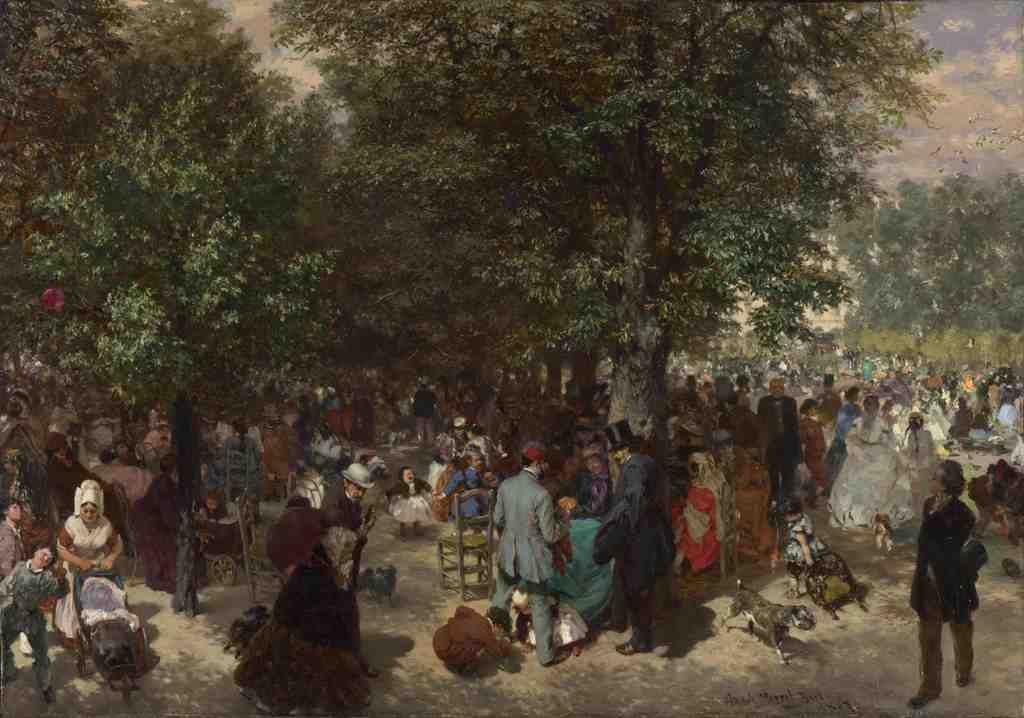 Adolph Menzel Afternoon in the Tuileries Gardens A4 Photo Print