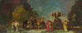 Adolphe Monticelli Fountain in a Park A4 Photo Print