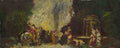Adolphe Monticelli Meeting Place of the Hunt A4 Photo Print