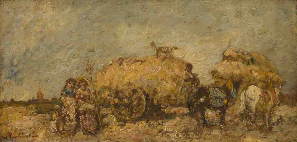 Adolphe Monticelli The Hayfield A4 Photo Print
