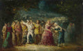 Adolphe Monticelli Torchlight Procession A4 Photo Print
