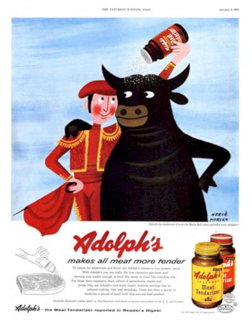 Adolphs Meat Tenderizer Vintage Retro Advert Ads A4 Photo Print