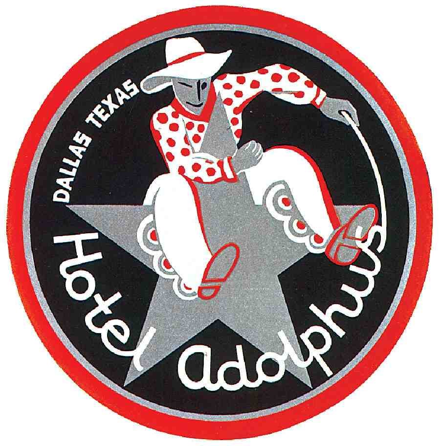 Adolphus Luggage Label Vintage A4 Photo Print