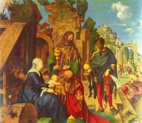 Adoration of the Magi 1 by Durer A4 Photo Print