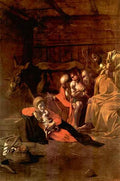 Adoration of the Shepherds by Caravaggio A4 Photo Print