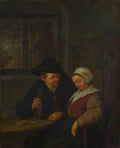 Adriaen van Ostade A Peasant courting an Elderly Woman A4 Photo Print