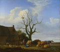 Adriaen van de Velde A Farm with a Dead Tree A4 Photo Print