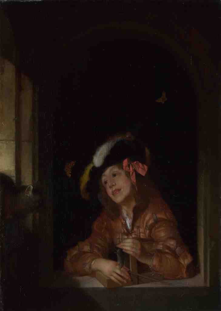 Adriaen van der Werff A Boy with a Mousetrap A4 Photo Print