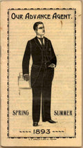 Advance Agent 1893 Vintage Retro Advert Ads A4 Photo Print