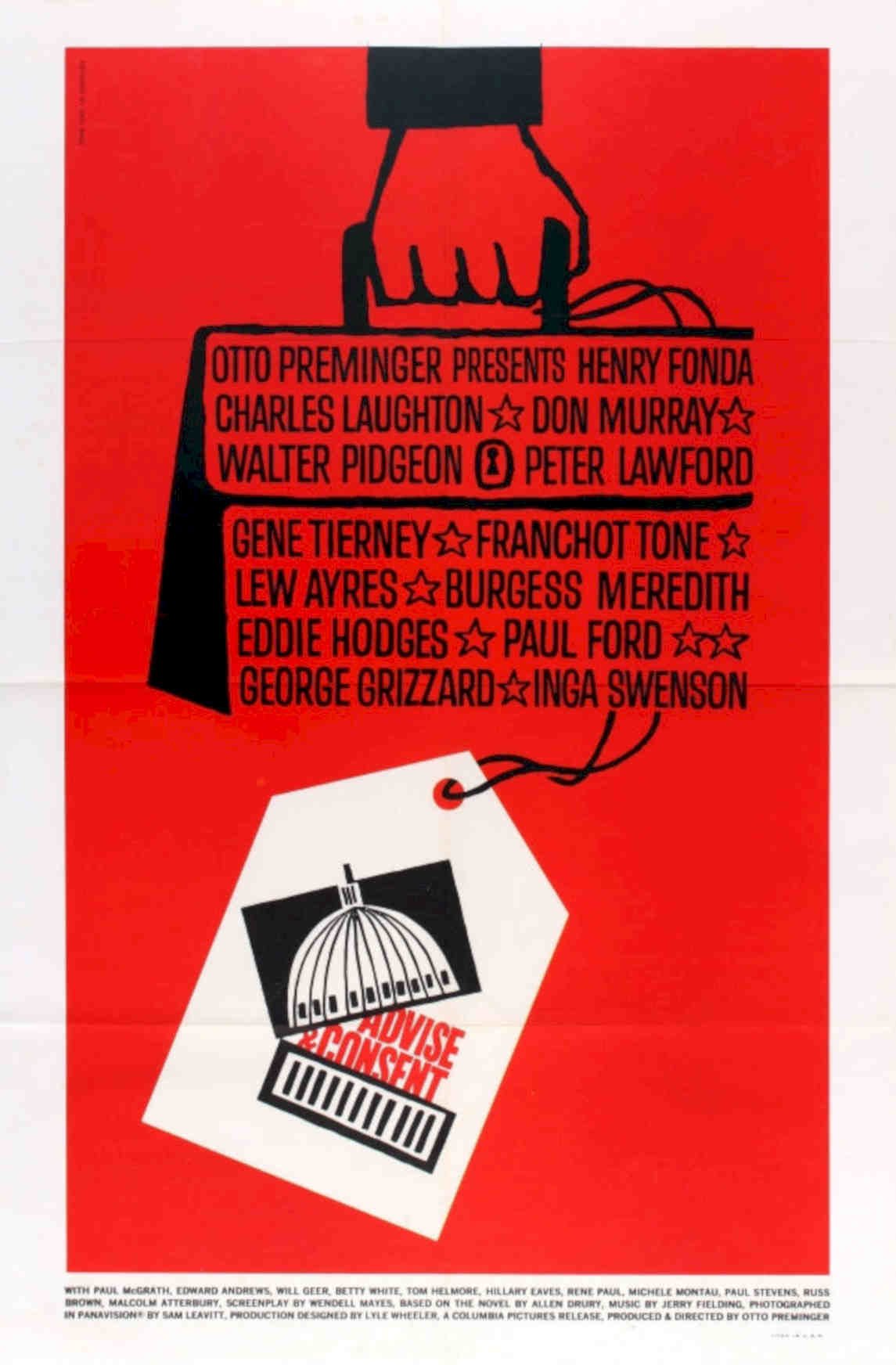 Advise Consent Fonda Vintage Retro Advert Poster A4 Photo Print