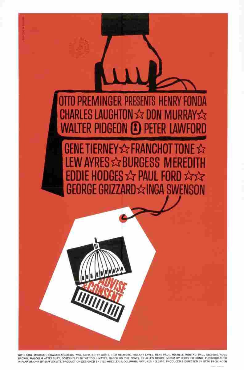 Advise & Consent 01 film star poster A4 Photo Print