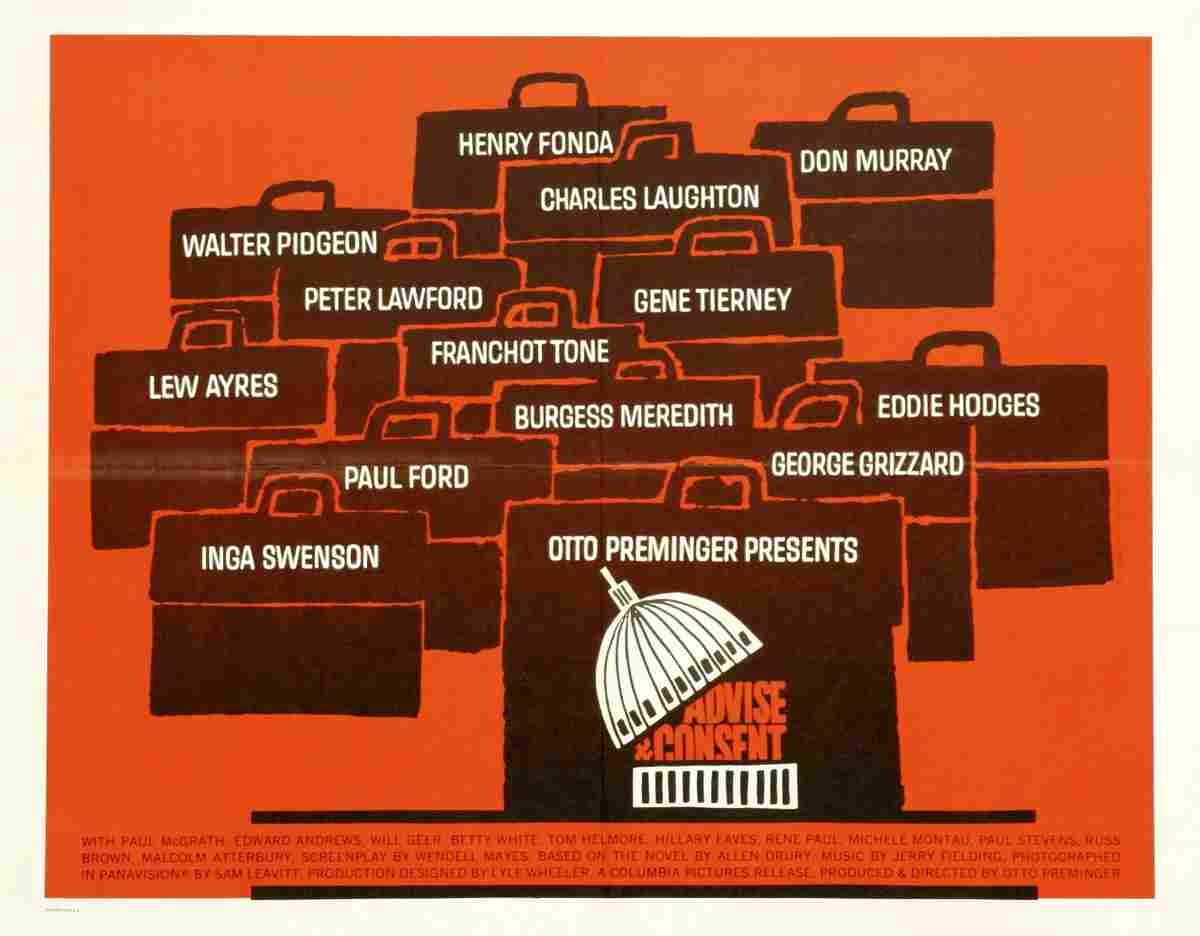 Advise & Consent 02 film star poster A4 Photo Print