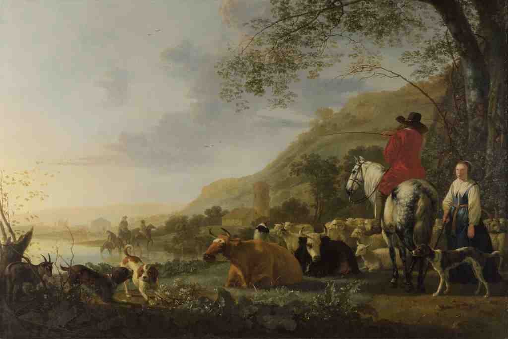 Aelbert Cuyp A Hilly Landscape with Figures A4 Photo Print