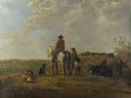 Aelbert Cuyp A Landscape with Horseman, Herders and Cattle A4 Photo Print