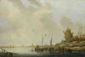 Aelbert Cuyp A River Scene with Distant Windmills A4 Photo Print