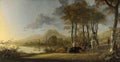 Aelbert Cuyp River Landscape with Horseman and Peasants A4 Photo Print