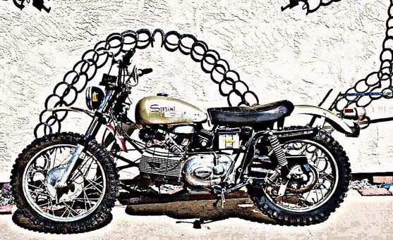 Aermacci Sk350 motorbike A4 Photo Print