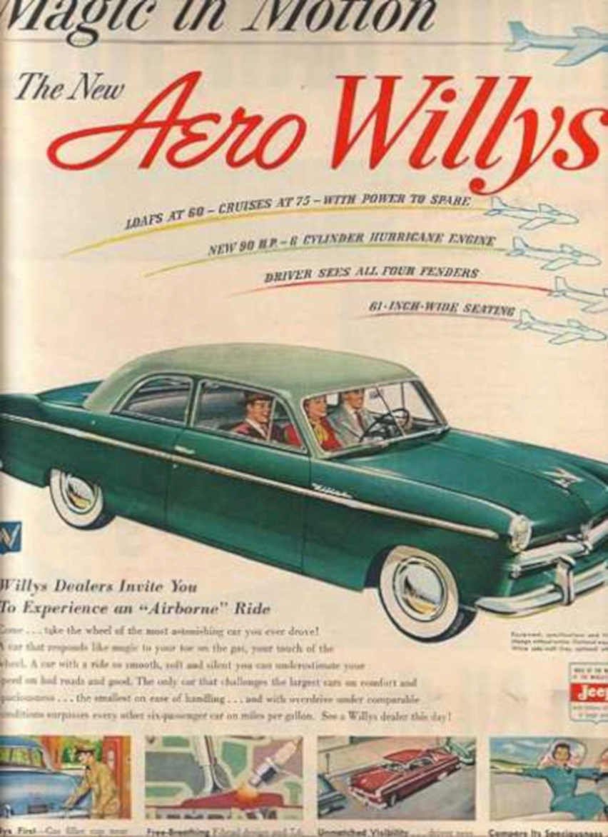 Aero Willys Motion Vintage Retro Advert Ads A4 Photo Print