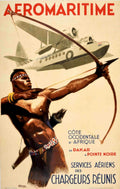 Aeromaritime Seaplane Africa Vintage Retro Advert Poster A4 Photo Print