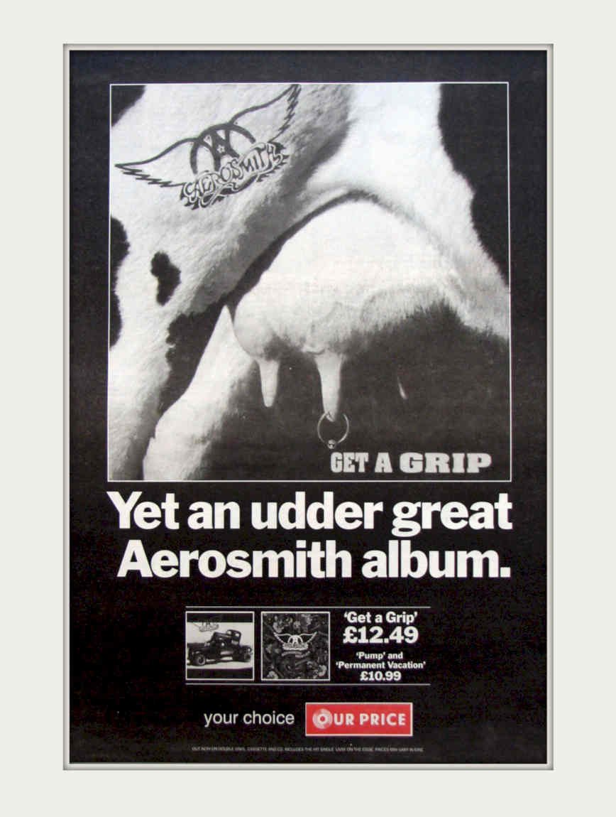 Aerosmith Get Grip Vintage Retro Advert Poster A4 Photo Print