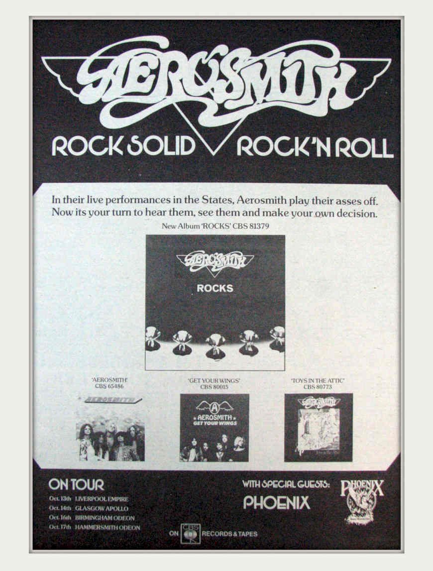 Aerosmith Rocks Concert Vintage Retro Advert Poster A4 Photo Print